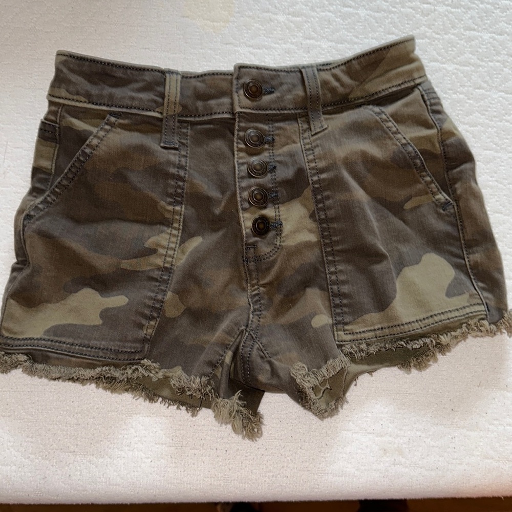 camo jean shorts